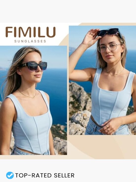 Oversized Polarized Sunglasses Fit Over Glasses UV Protection 2Pack main image 4